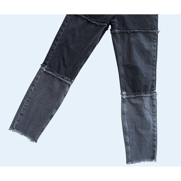 RAGGED PRIEST Striped Multi Tone Panel Mom Jeans Sz 24 - Picture 4 of 8